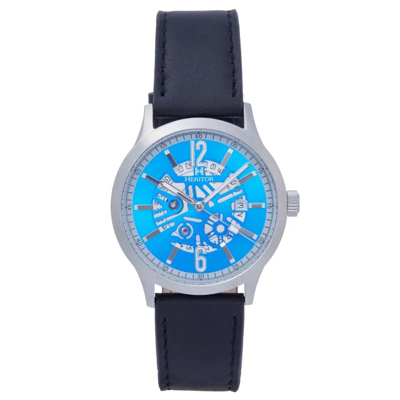 Heritor Automatic Dayne Leather-Band Watch w/Date