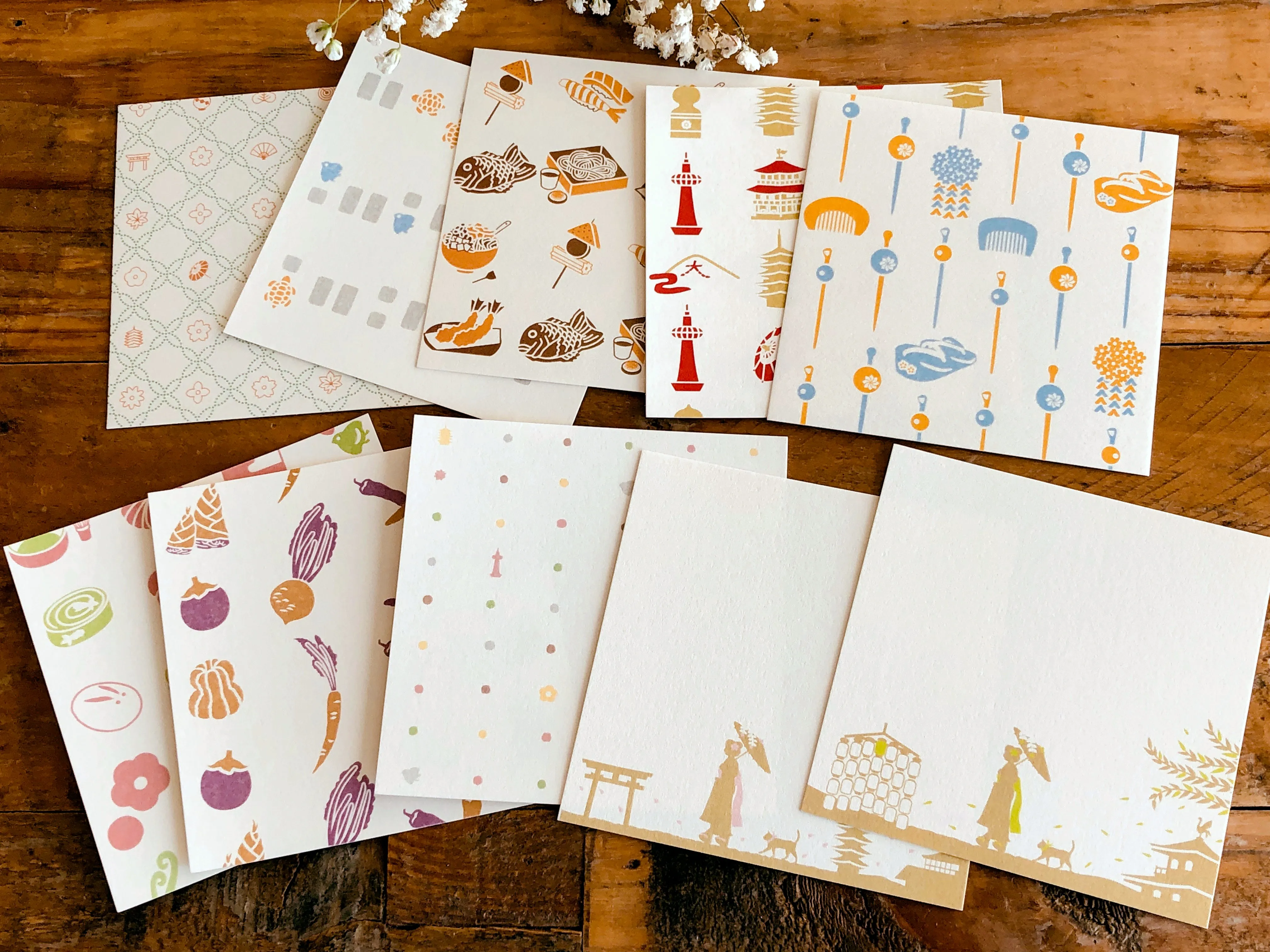 High Quality LetterPress Message Card Sets with envelopes