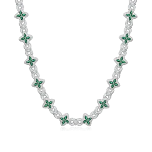 Iced Luminous Clover Necklace