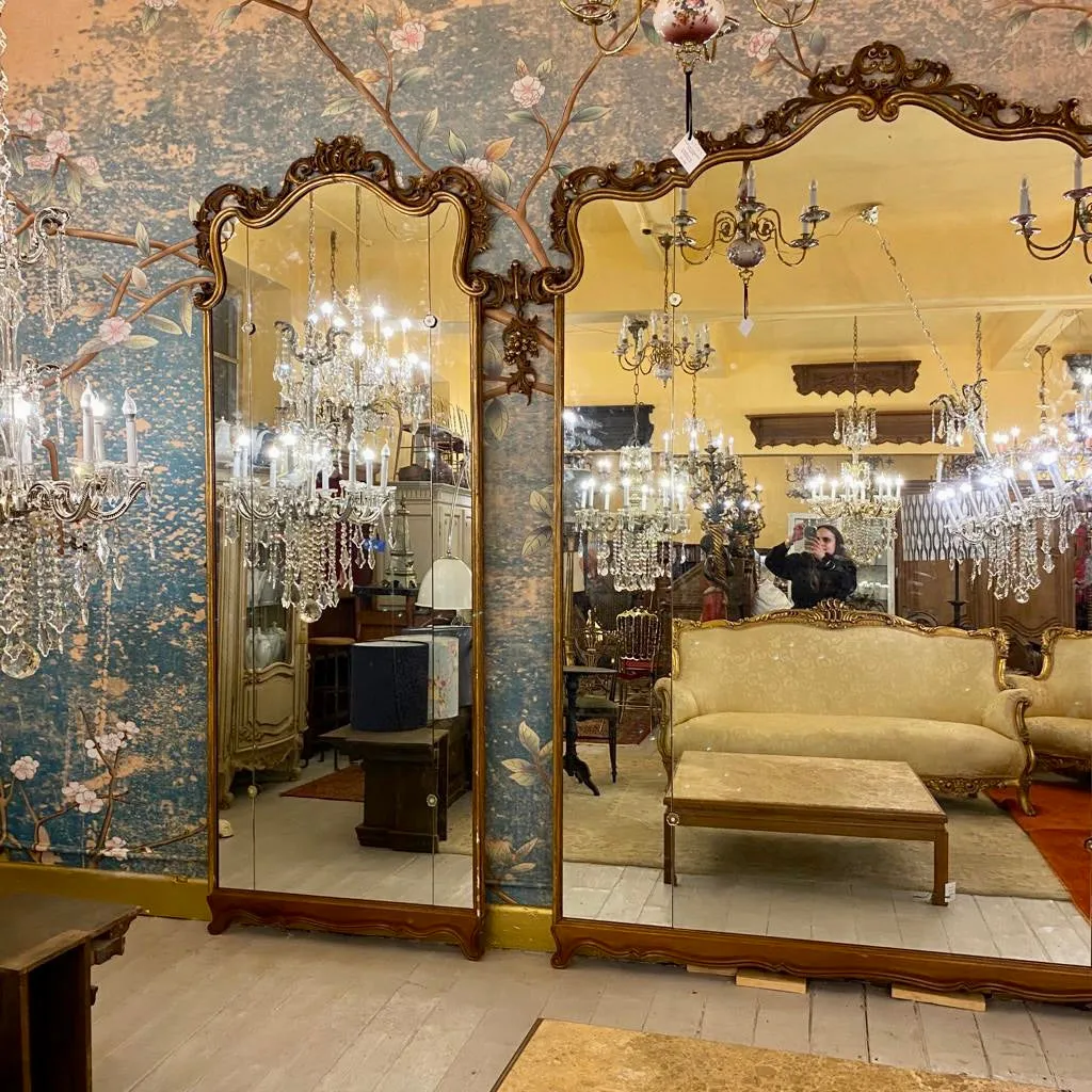Incredible Antique Italian Ballroom Mirrors