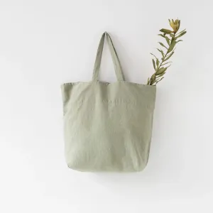 Large Linen Bag Sage