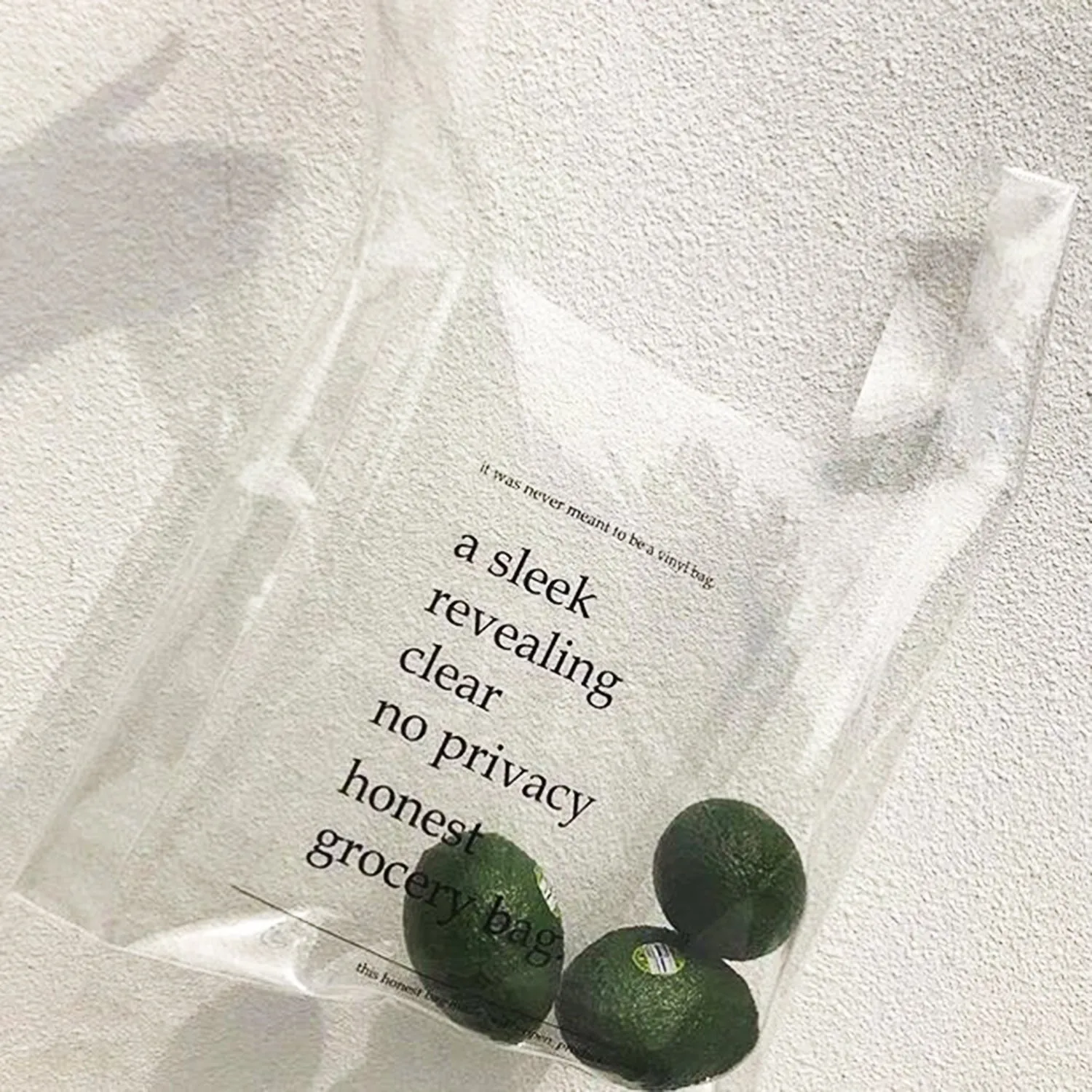 Letter Print Clear Transparent Shopping Bag