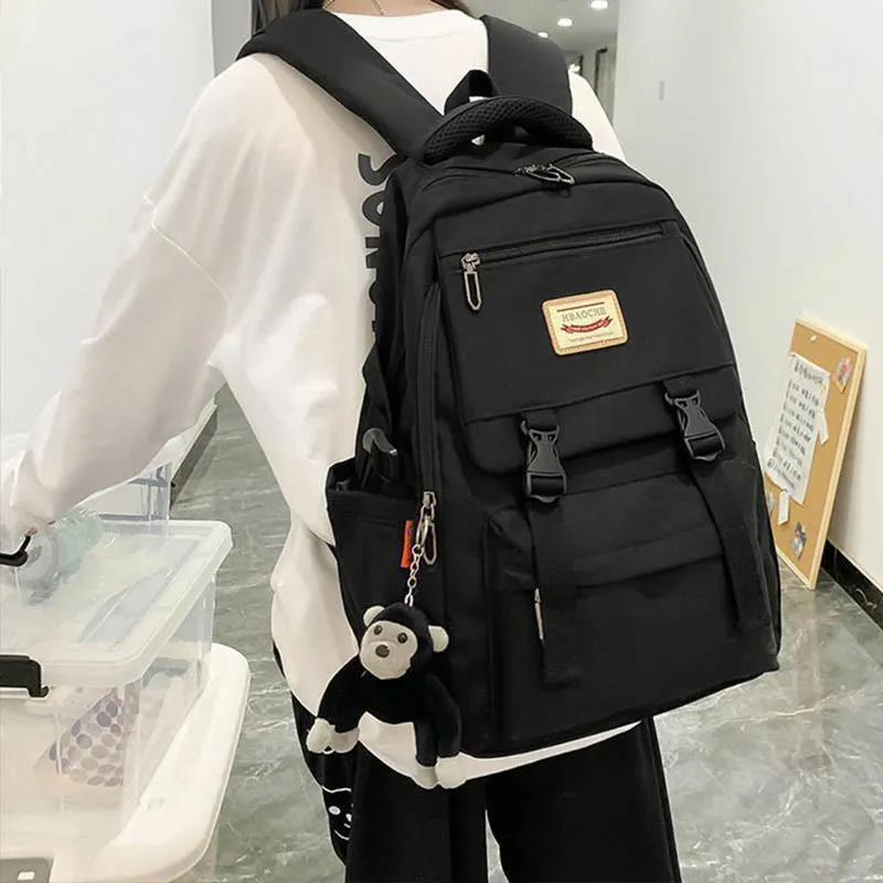 Lightweight Waterproof Solid Color Nylon Backpack Daypack Bookbag for Travel School