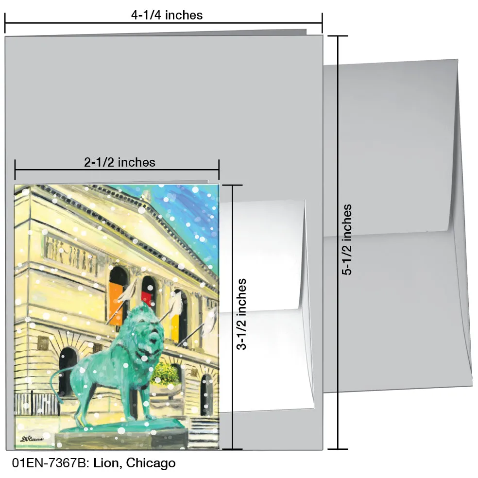 Lion, Chicago, Greeting Card (7367B)