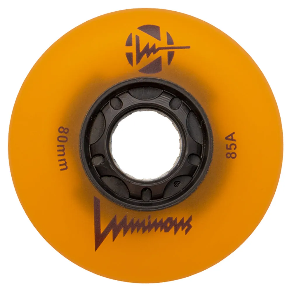 Luminous 80mm LED Glow Light Up Inline Skate Wheels - 4 pack