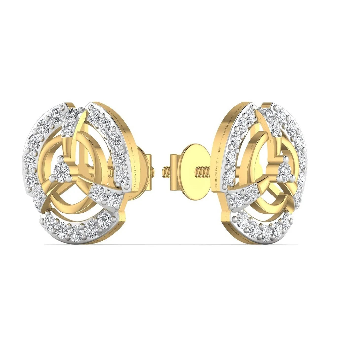 Luminous Harmony Silver Stud Earring