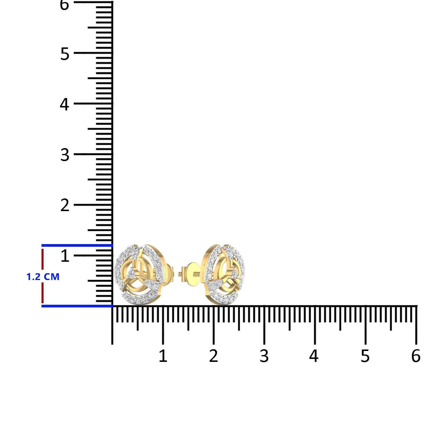Luminous Harmony Silver Stud Earring