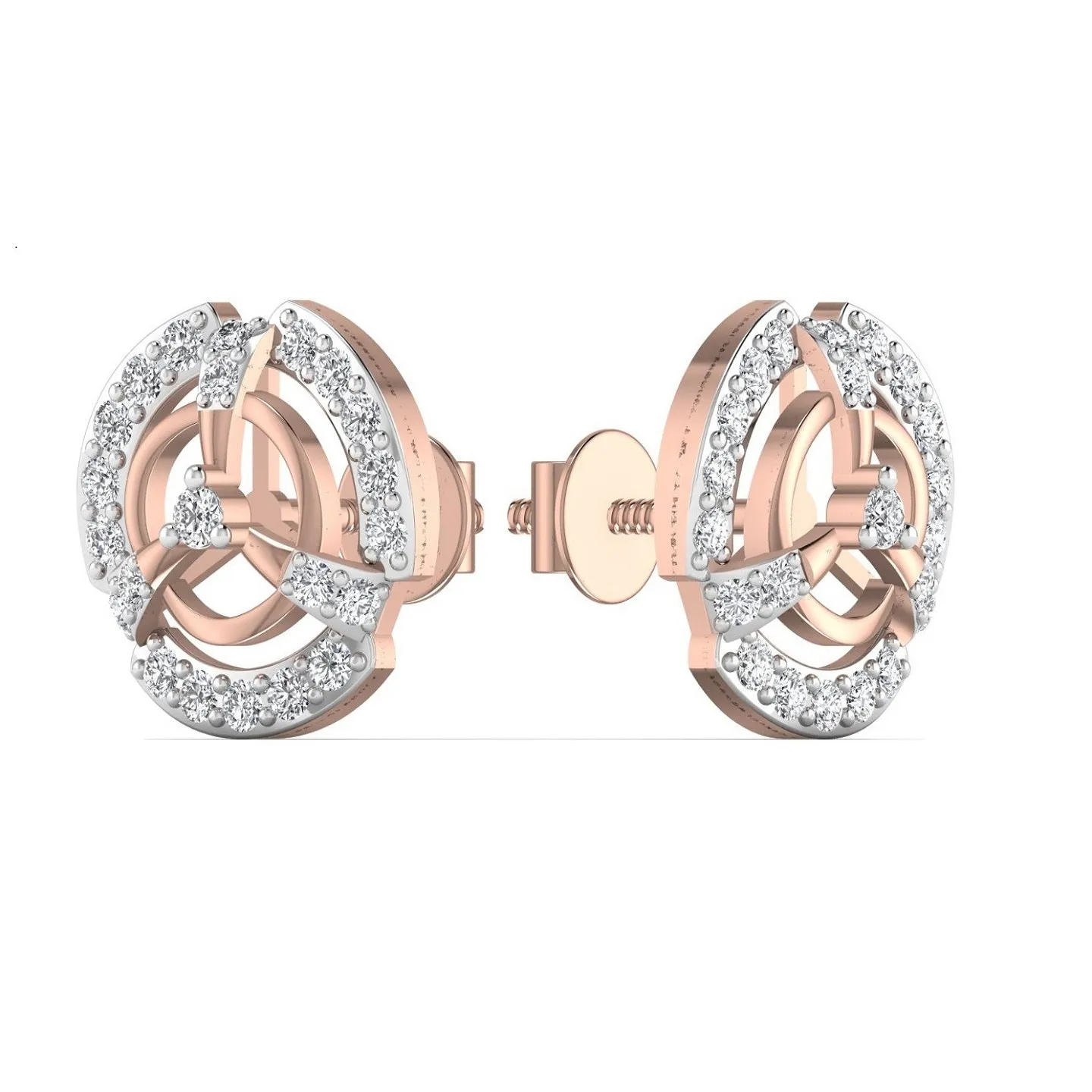 Luminous Harmony Silver Stud Earring