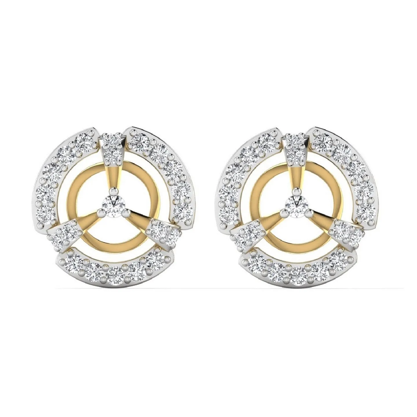 Luminous Harmony Silver Stud Earring