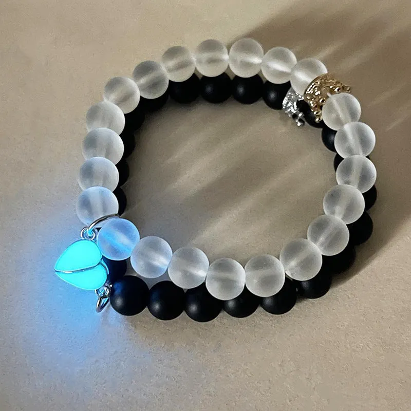 Luminous Heart & Crown Bracelet