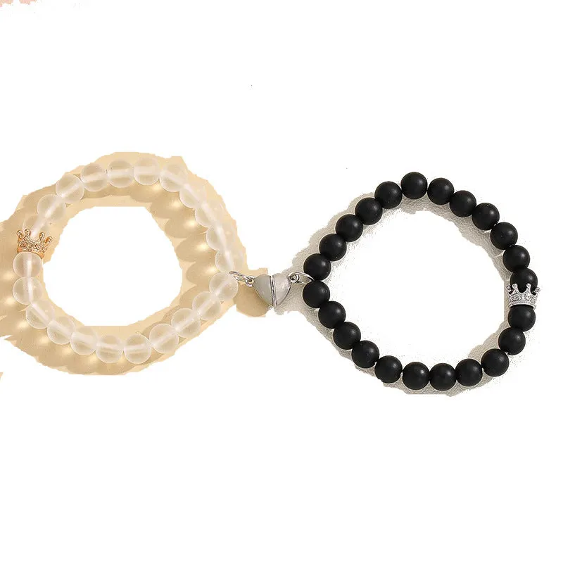 Luminous Heart & Crown Bracelet