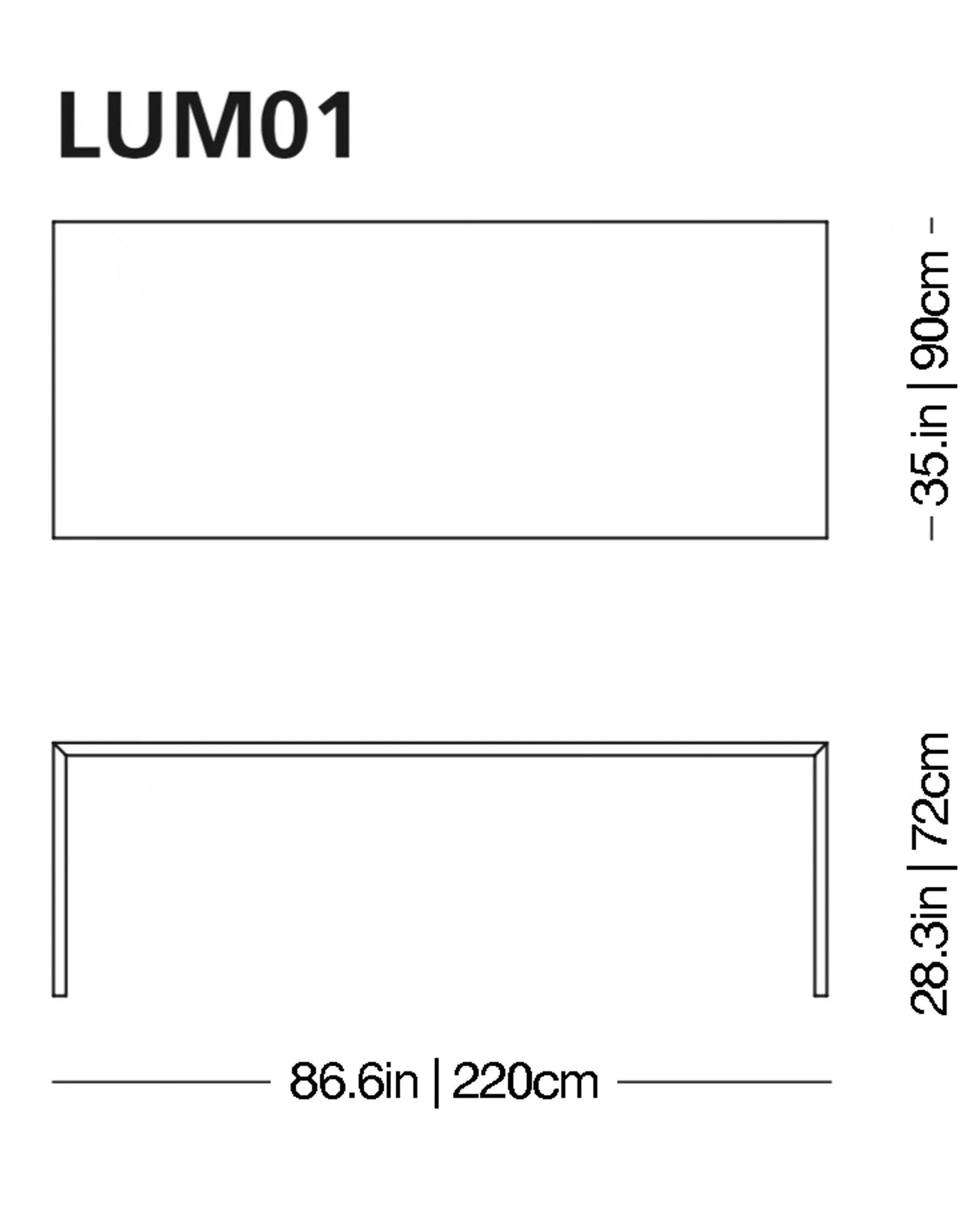 Luminous High Glass Table