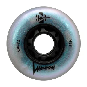 Luminous LED Inline Skate Wheels 72mm/85A - Black Pearl - SOLD BY THE SINGLE WHEEL