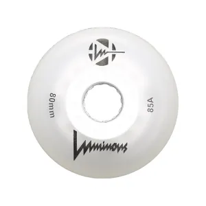 Luminous LED Inline Skate Wheels 80mm/85A - White -  SINGLE WHEEL