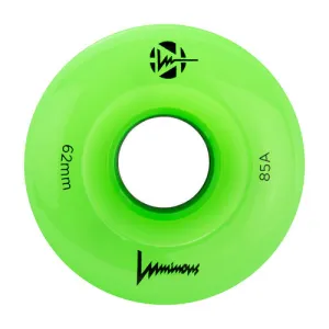 LUMINOUS LED QUAD Skate Wheels - SIXIES (6LED) - 62mm - Green Apple Glow - Set of 4