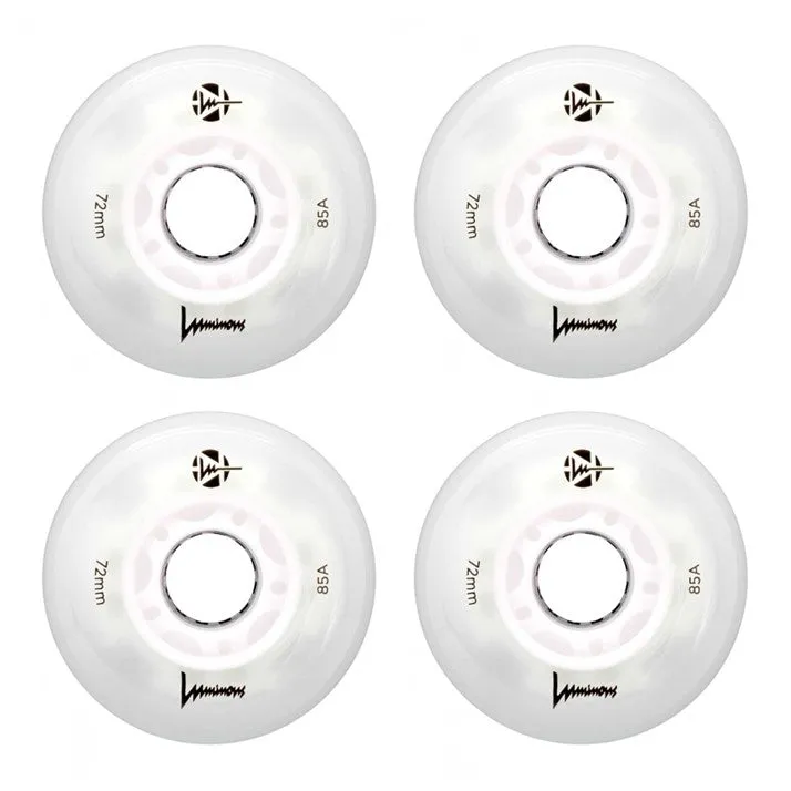 Luminous Light Up Glow LED Inline Wheels 80mm 85A - 4 Pack
