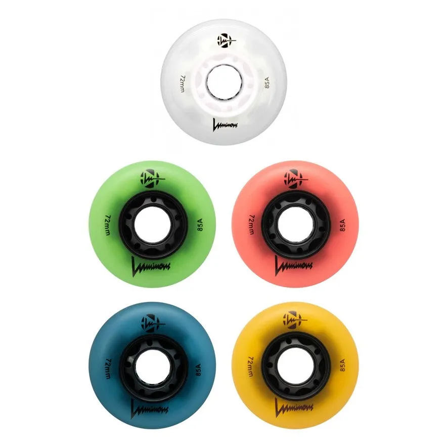 Luminous Light Up Glow LED Inline Wheels 80mm 85A - 4 Pack