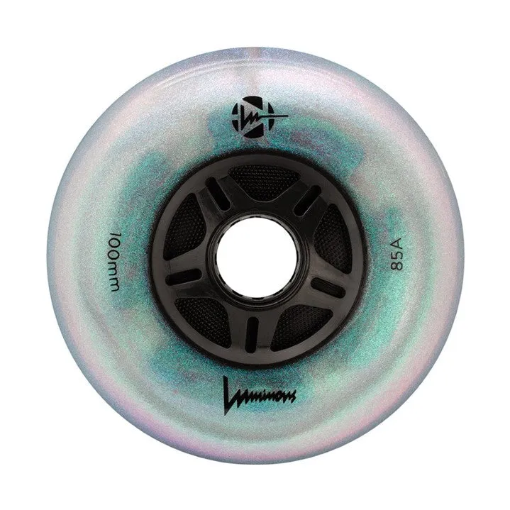 Luminous Light Up Inline Wheel Black Pearl 100mm 85A *4 Left*