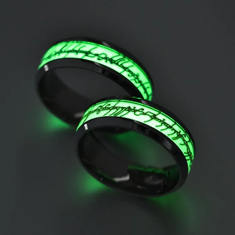 Luminous Ring Fluorescent Glowing Finger Rings Fashion Jewelry