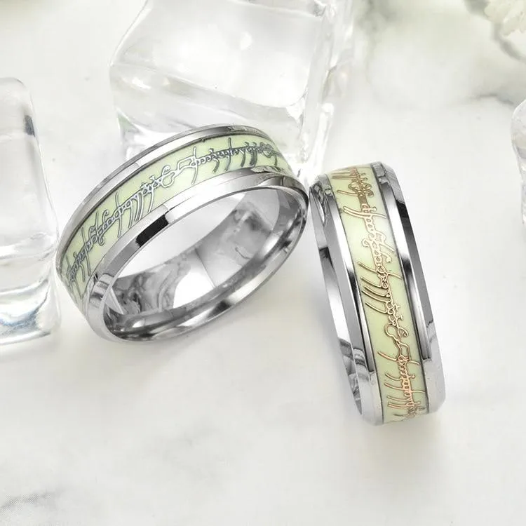 Luminous Ring Fluorescent Glowing Finger Rings Fashion Jewelry
