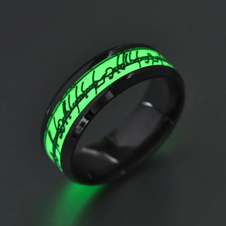 Luminous Ring Fluorescent Glowing Finger Rings Fashion Jewelry