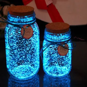 Luminous Sand- Green Blue Pink Yellow Gray Glow Powder - Glow In The Dark Pigment - Craft Decorating Supplies