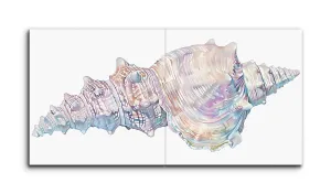 Luminous Seashell: Pastel Spiral Art