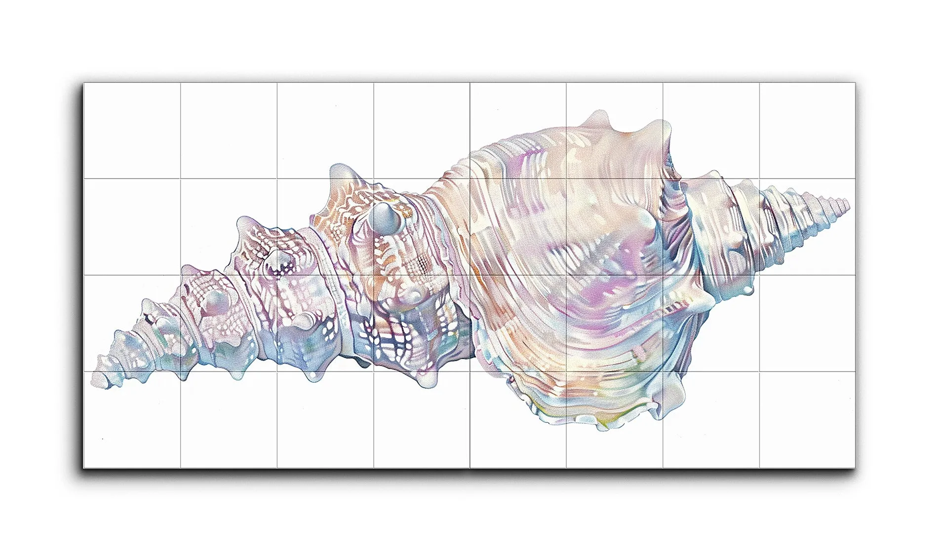Luminous Seashell: Pastel Spiral Art