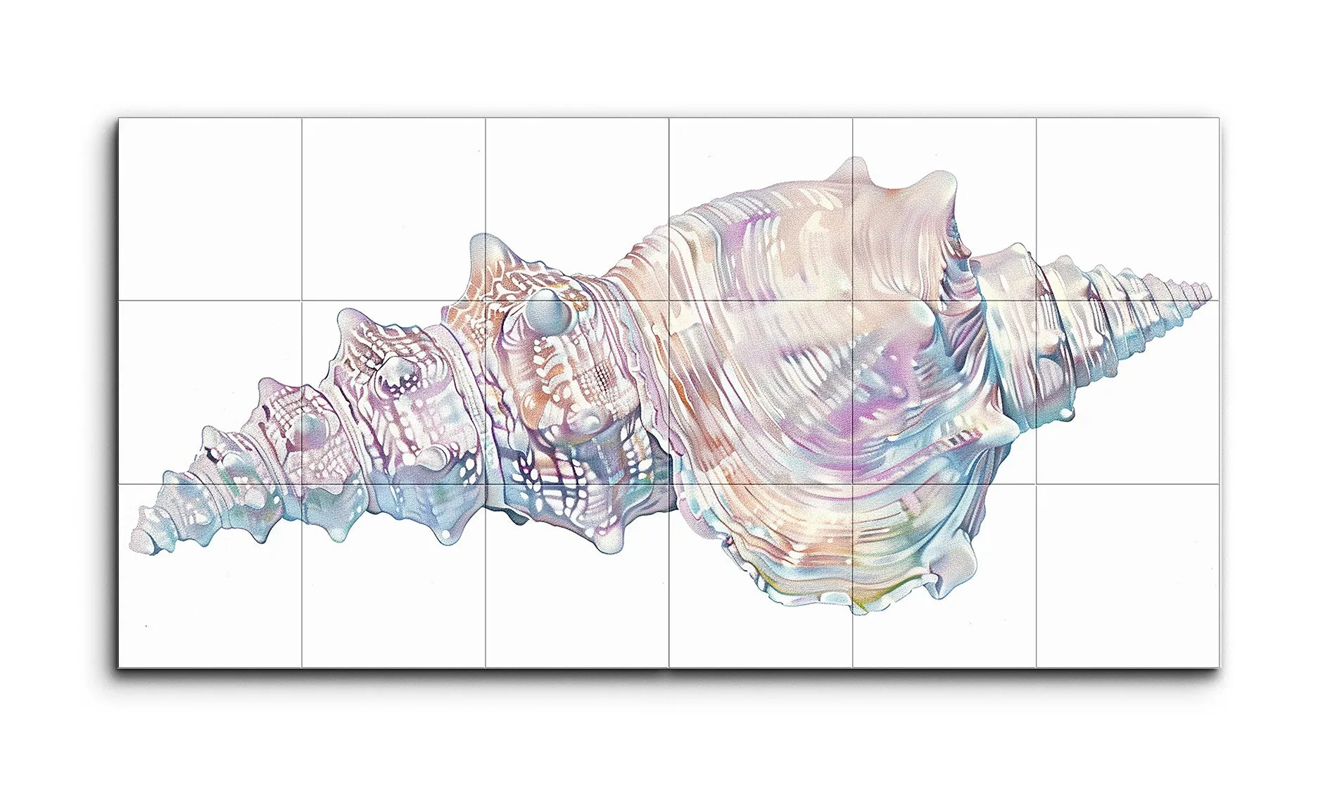 Luminous Seashell: Pastel Spiral Art