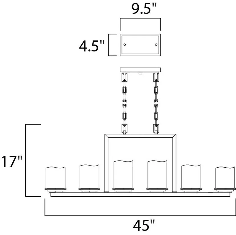 Luminous Single-Tier Chandelier