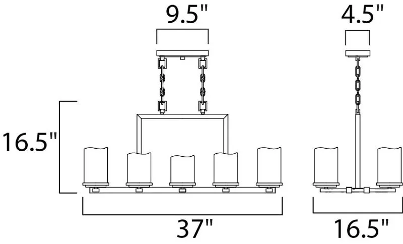 Luminous Single-Tier Chandelier