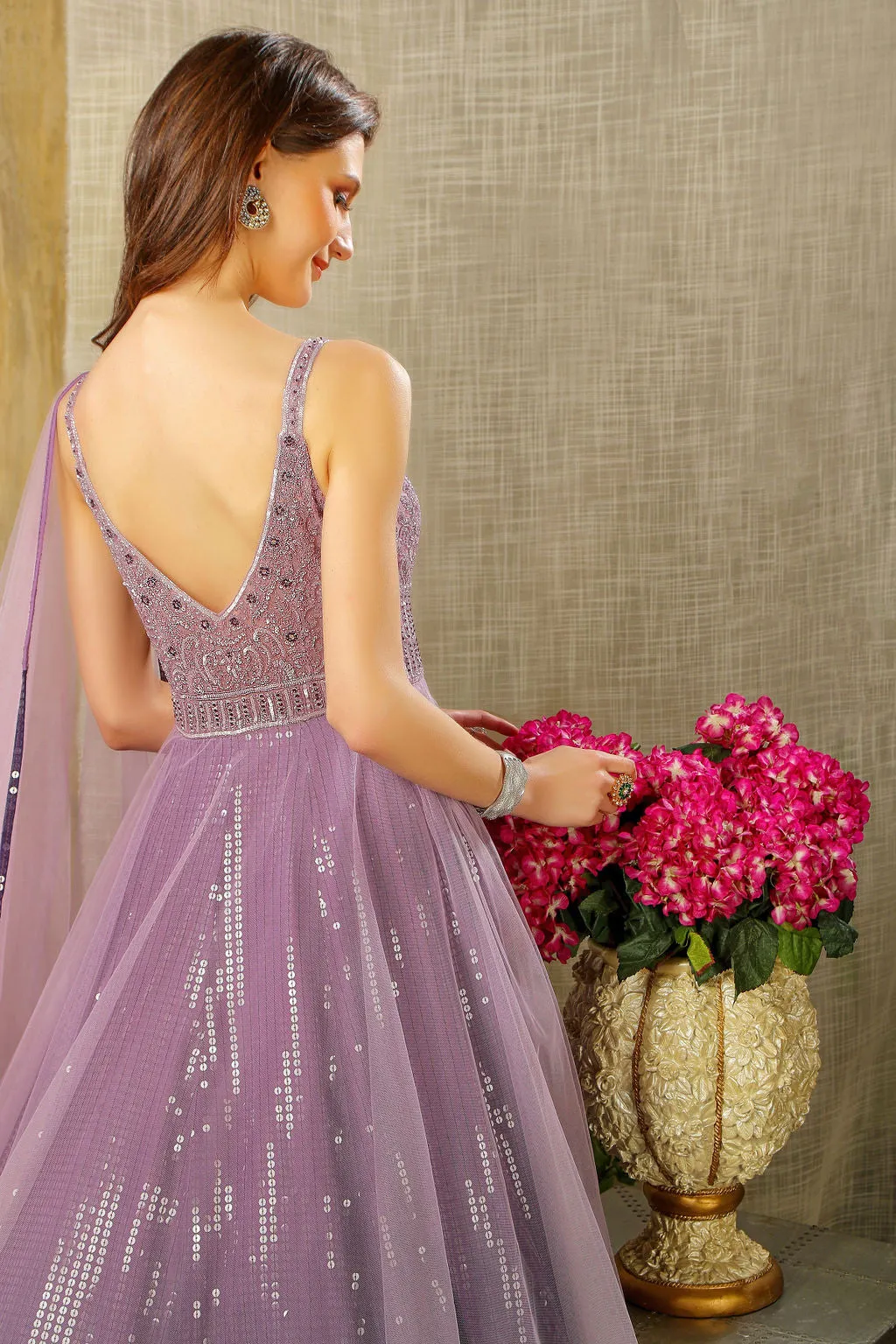 Mauve beautiful Gown