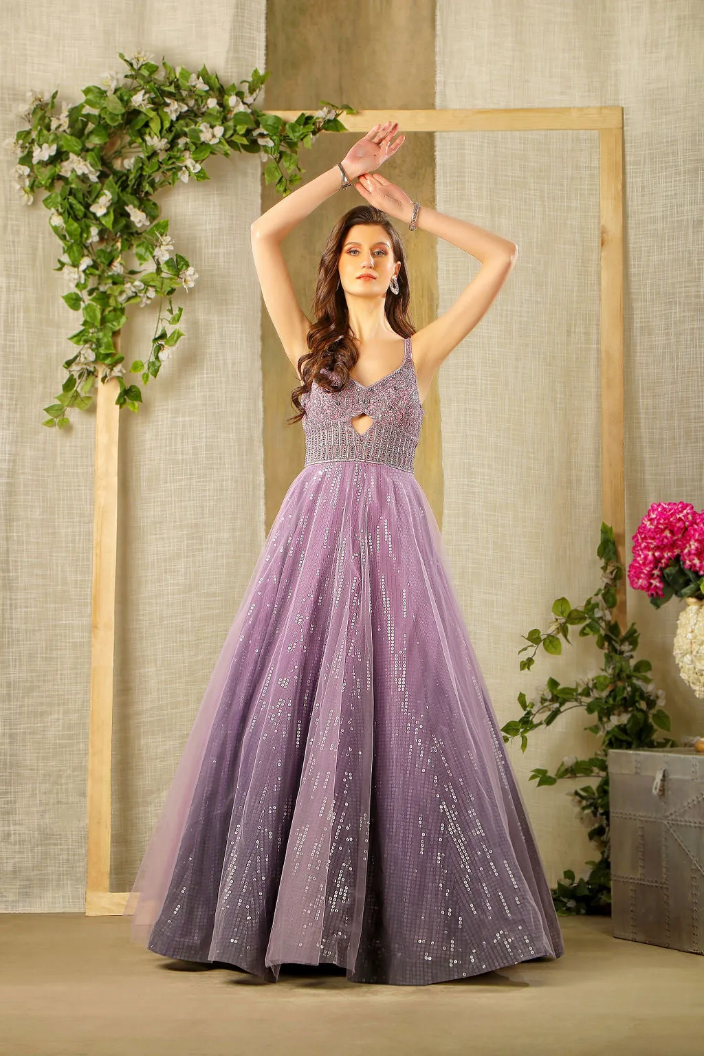 Mauve beautiful Gown