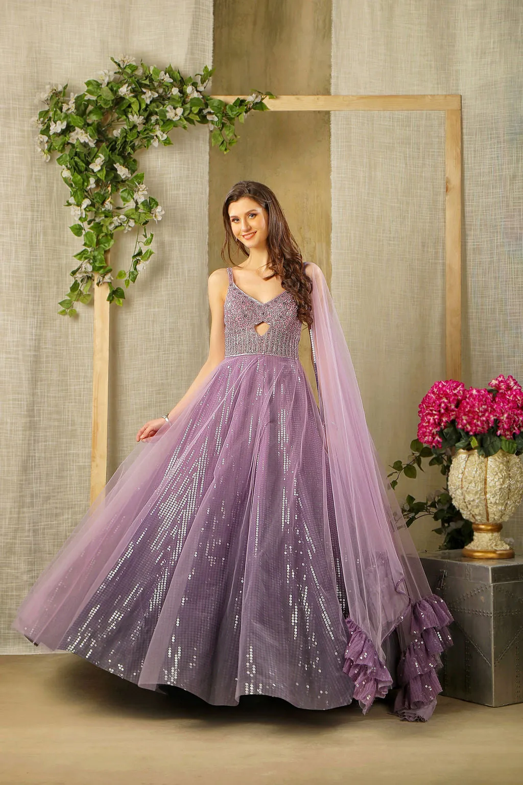 Mauve beautiful Gown