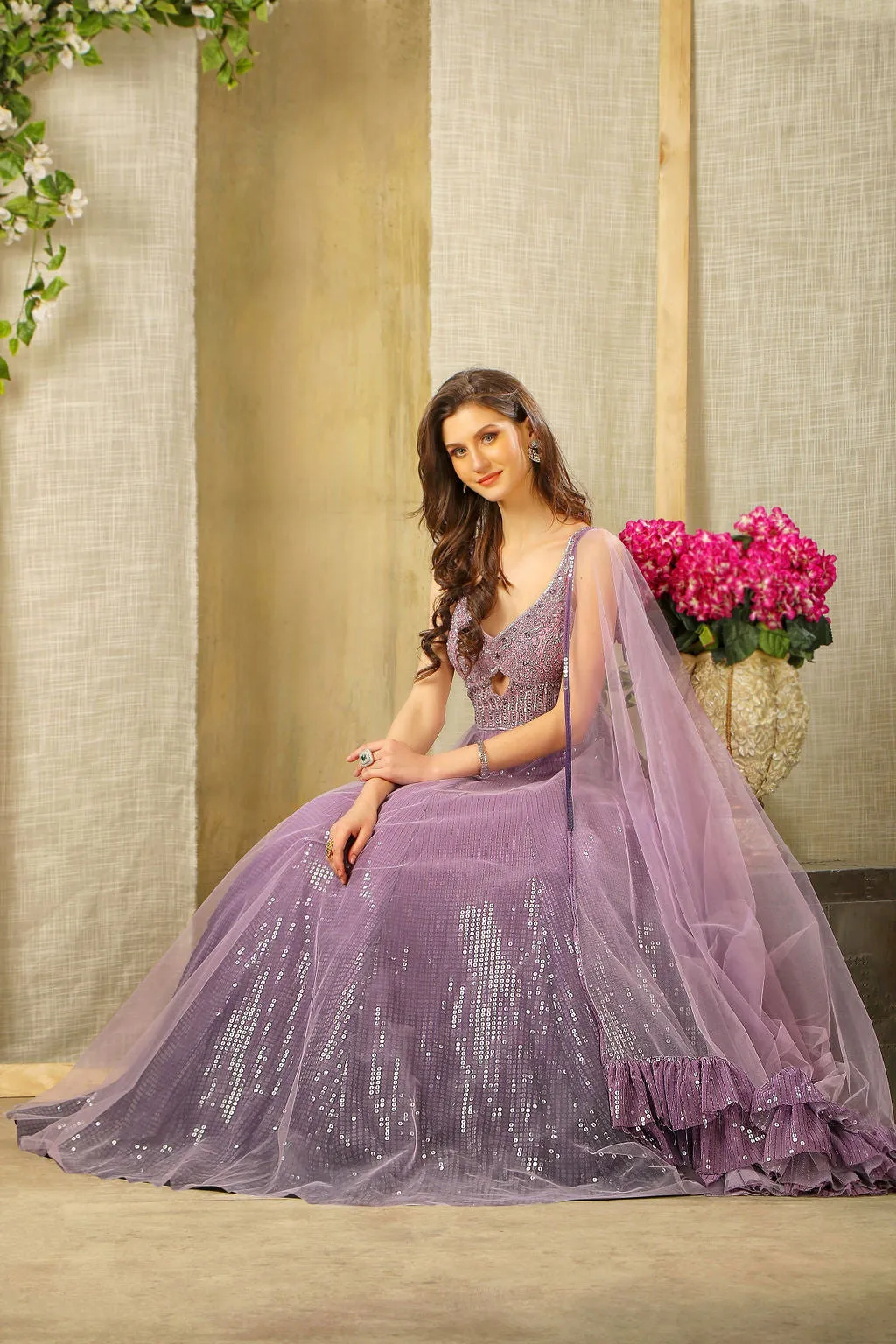 Mauve beautiful Gown