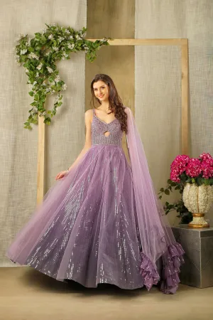 Mauve beautiful Gown