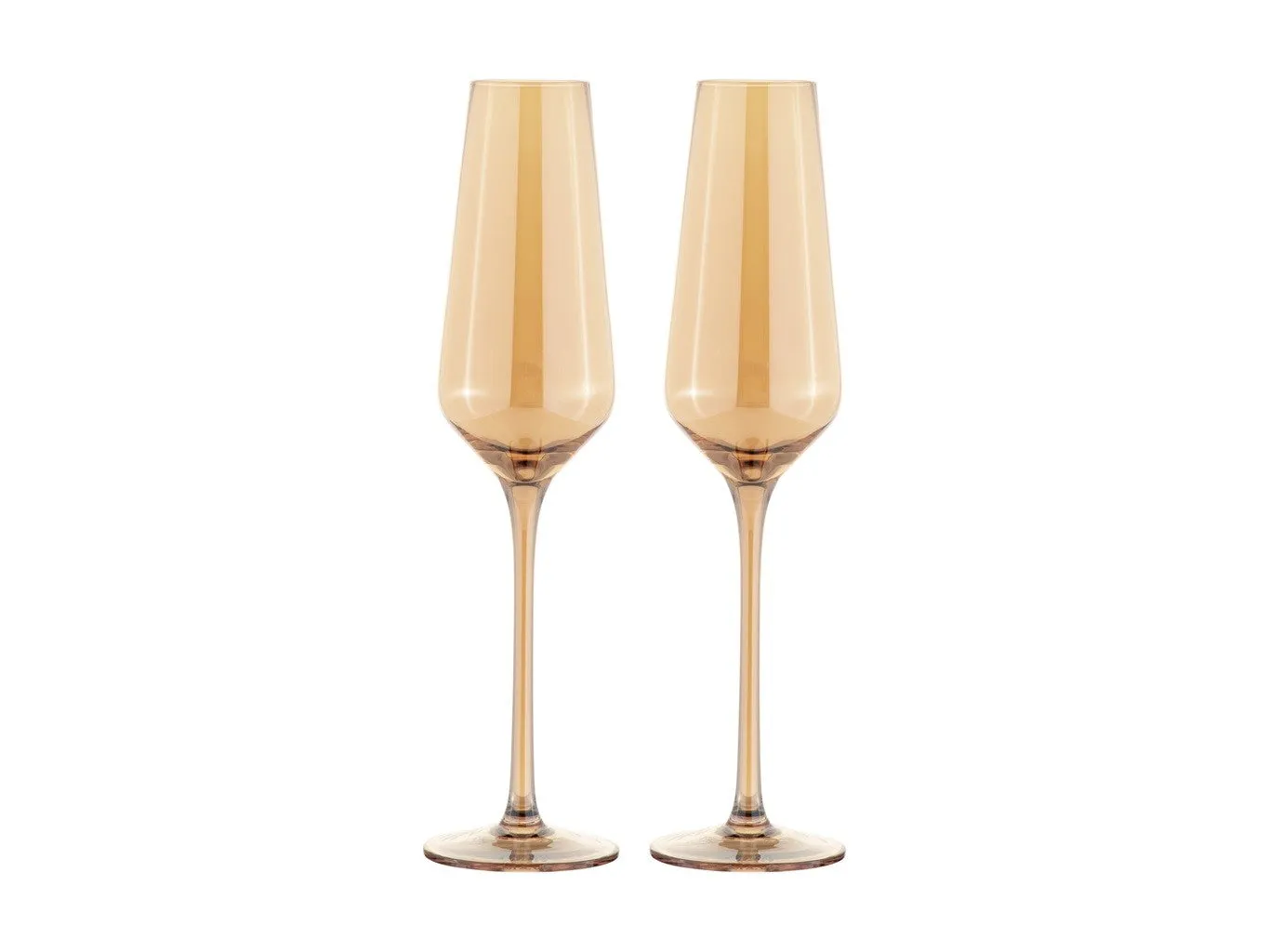 Maxwell & Williams Glamour Flute 230ML Set of 2 Gold Gift Boxed
