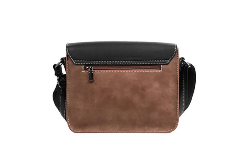 Men's Handheld Single Shoulder Cross Shoulder Official Document Business Backpack Multi functional Leather Designer Office Messenger Computer Cross Mail Delivery