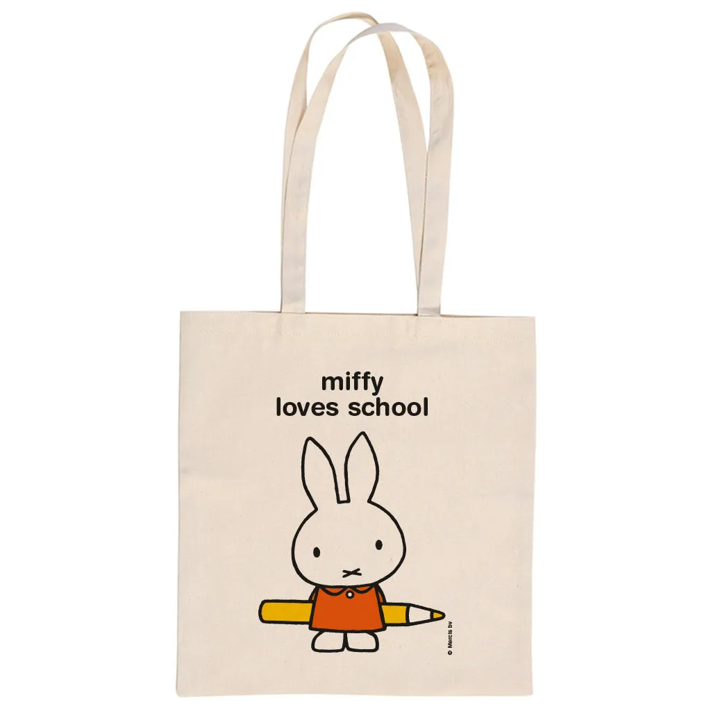 miffy loves school  Personalised Tote Bag