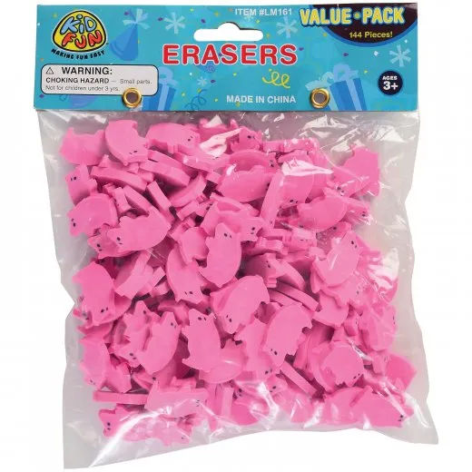 Mini Pig Erasers Kids Stationery (144 pieces)