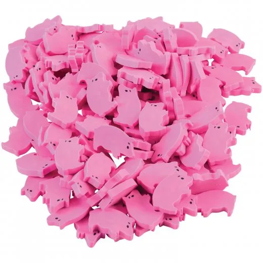 Mini Pig Erasers Kids Stationery (144 pieces)