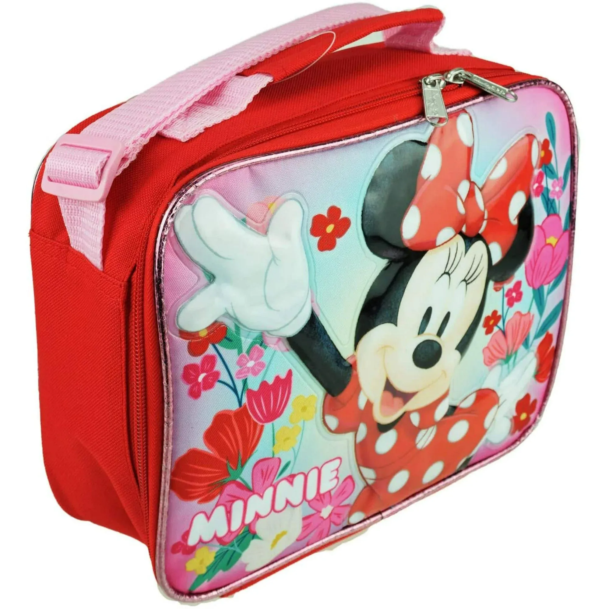 Minnie Mouse Lunch Bag Red Flowers