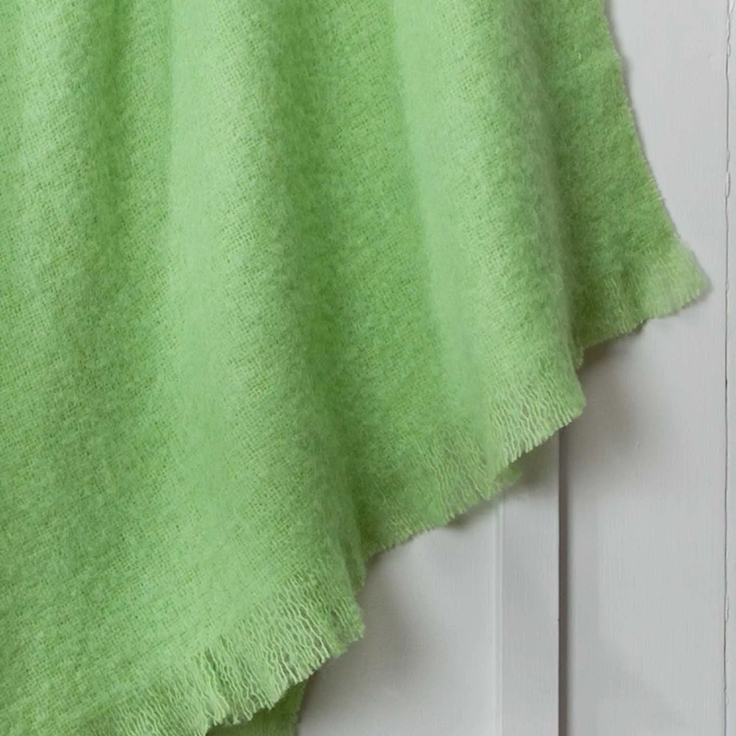 Mohair Throw Moss Green