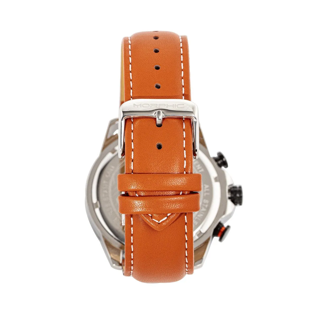 Morphic M88 Series Chronograph Leather-Band Watch w/Date