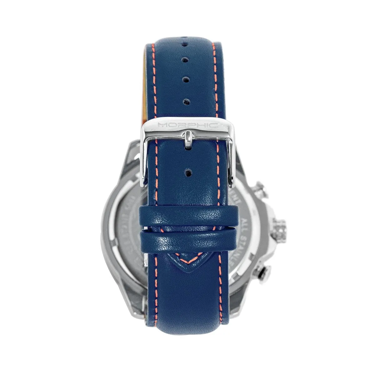 Morphic M88 Series Chronograph Leather-Band Watch w/Date