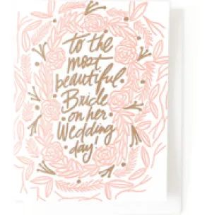 Most Beautiful Bride Card
