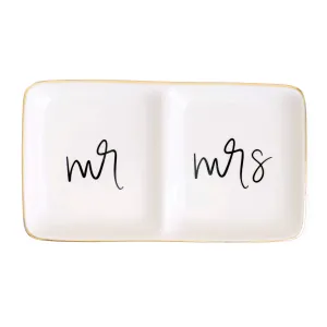 Mr and Mrs Jewelry Dish