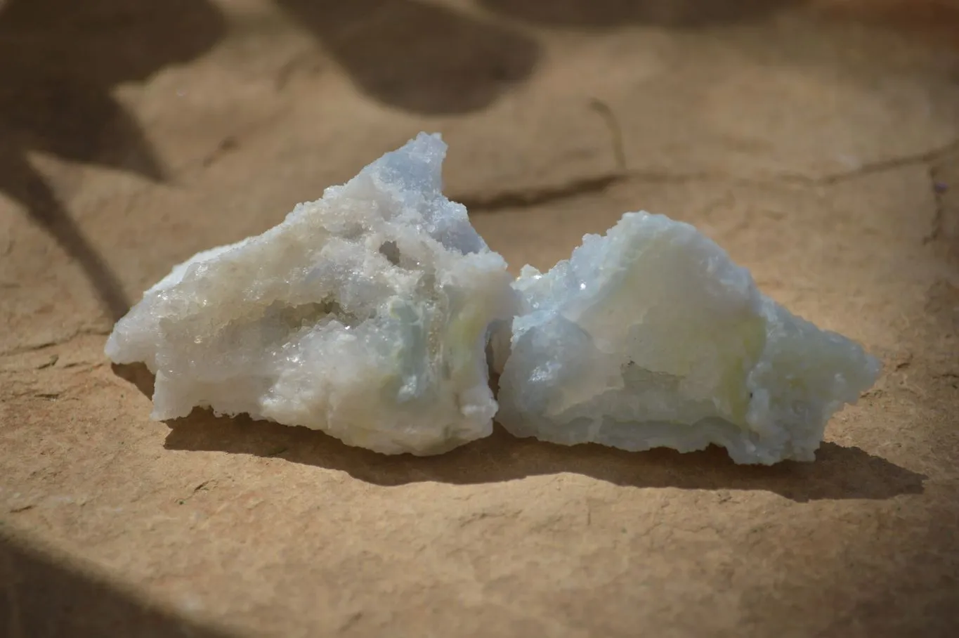 Natural Etched Blue Chalcedony Specimens x  From Nsanje, Malawi