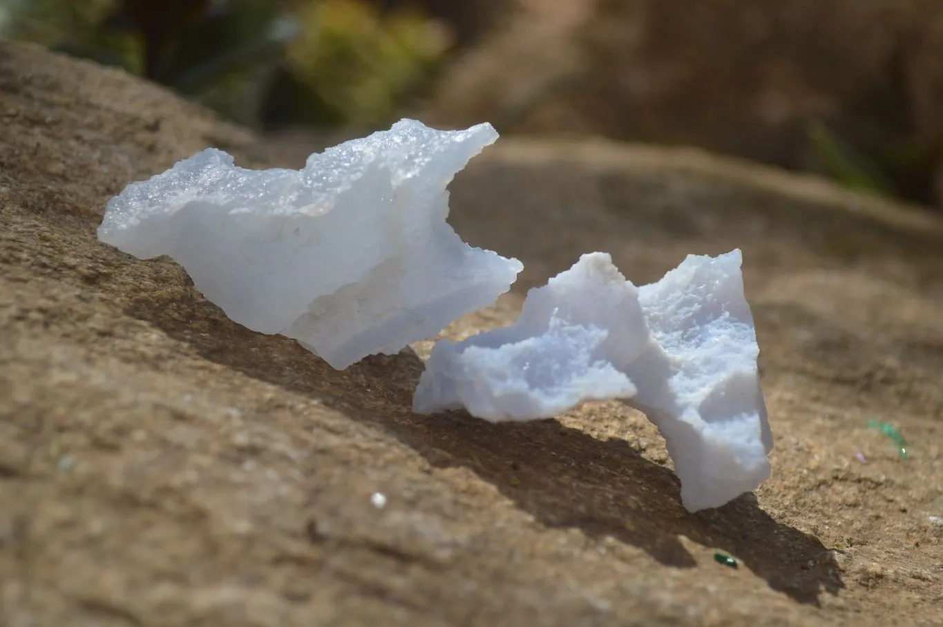 Natural Etched Blue Chalcedony Specimens x  From Nsanje, Malawi