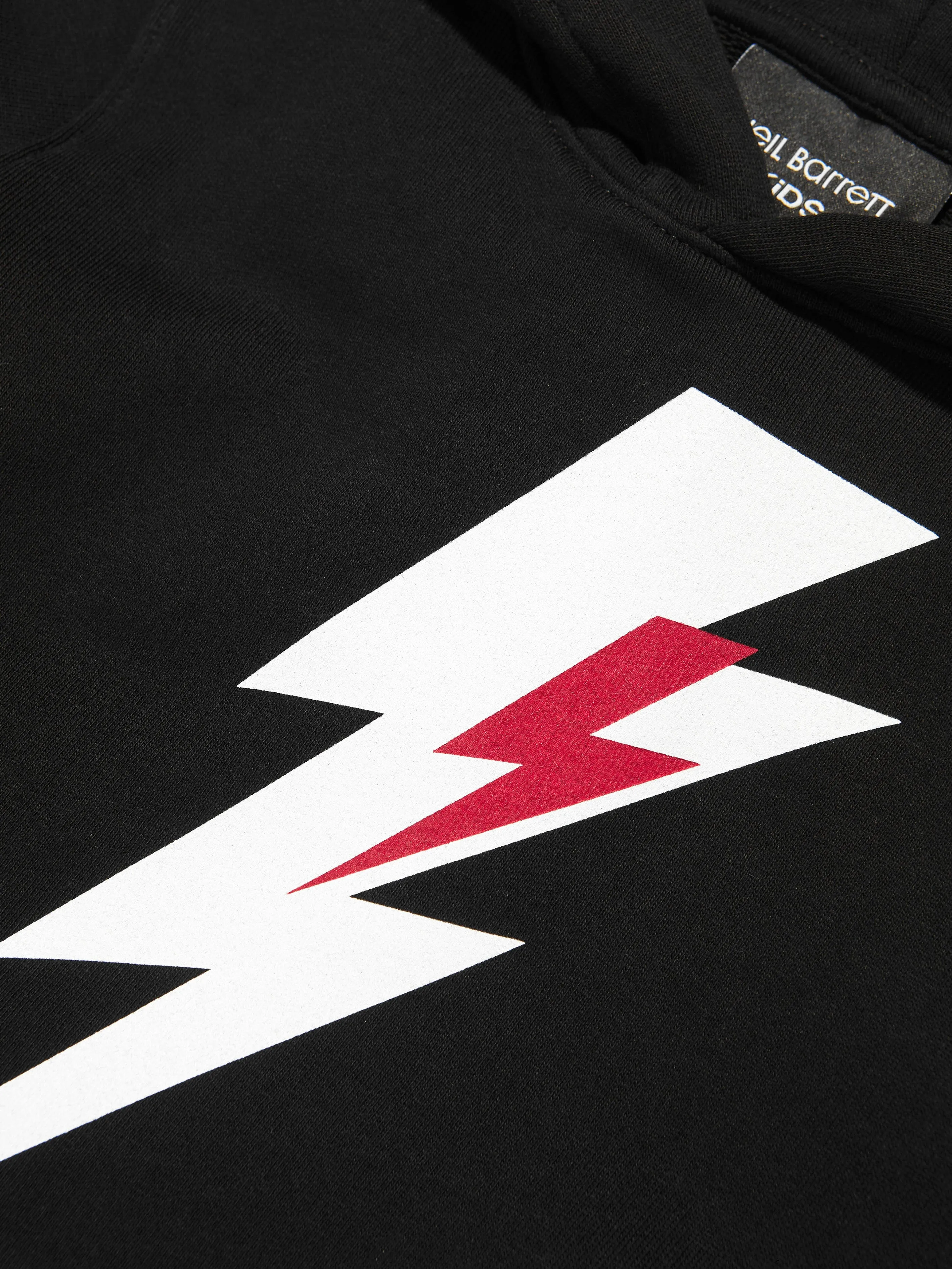 Neil Barrett Boys Thunderbolt Hoodie in Black